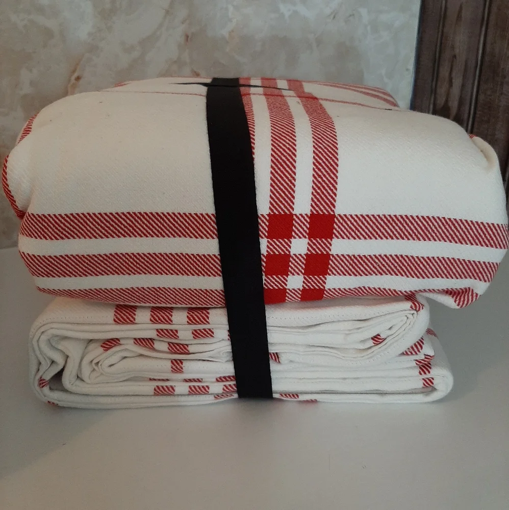 West Elm Farmhouse Plaid King Duvet Cover & Euro Shams